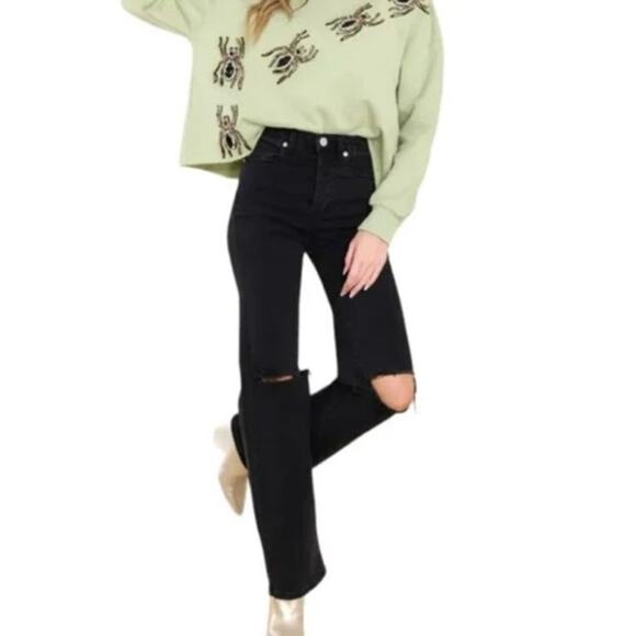 BLANKNYC Rib-cage Wide Leg Ripped Pant Jeans, Size 26, New with Tag MSRP $108 - Picture 1 of 10